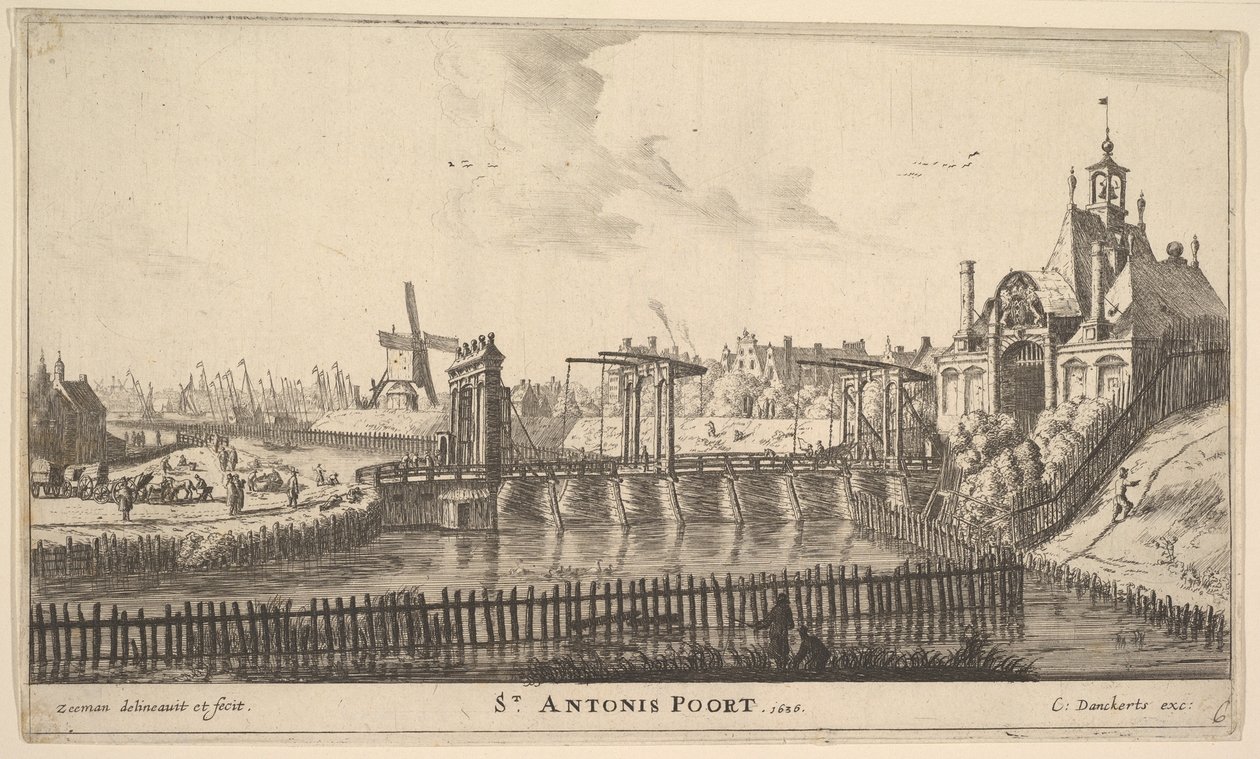 St. Antonis Poort, Amsterdam, 1600-luvun puoliväli. tekijältä Reinier Zeeman