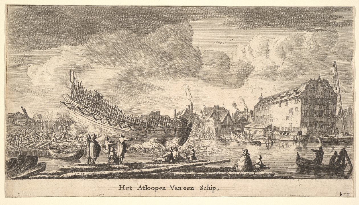 Laivan laukaisu, 1600-luku. tekijältä Reinier Zeeman