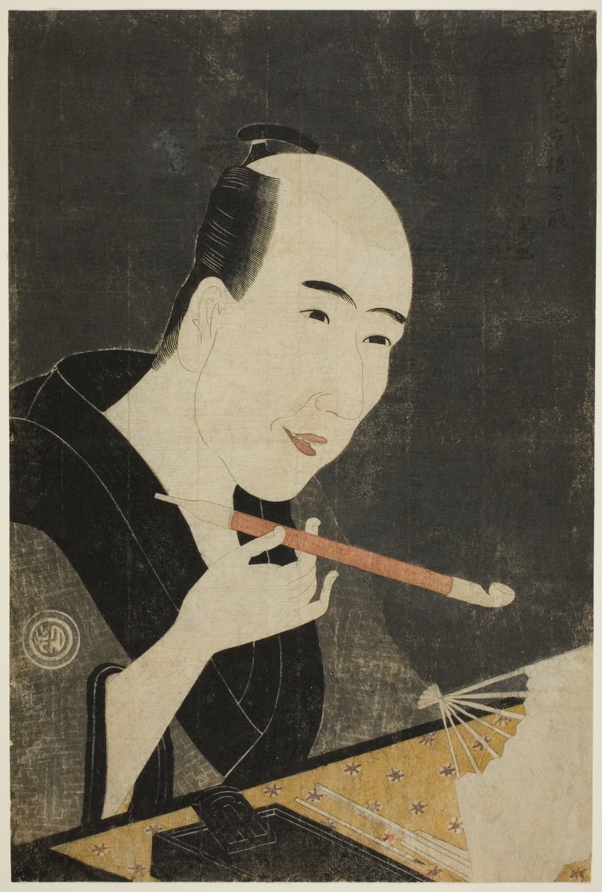 Santo Kyodenin, Kyobashin mestarin muotokuva (Edo hana Kyobashi natori) tekijältä Rekisentei Eiri