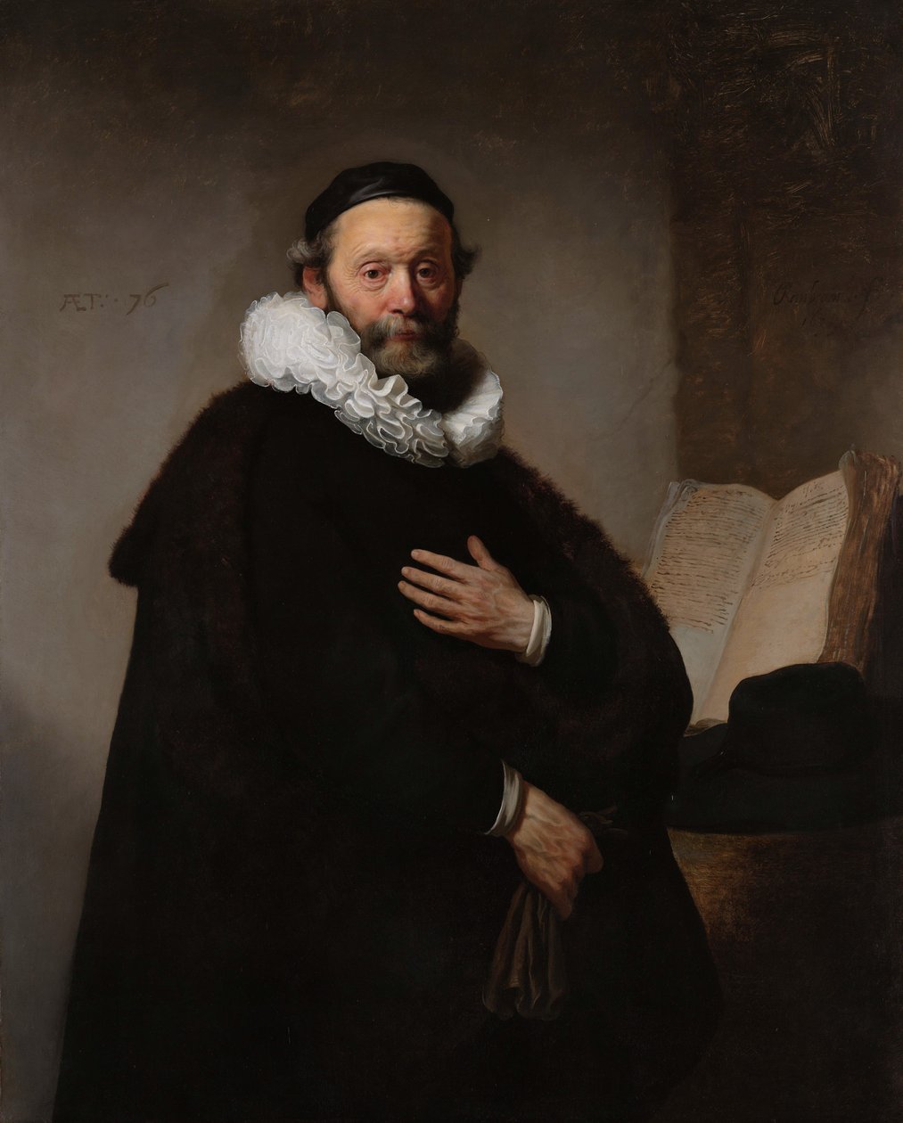 Johannes Wtenbogaertin muotokuva tekijältä Rembrandt van Rijn