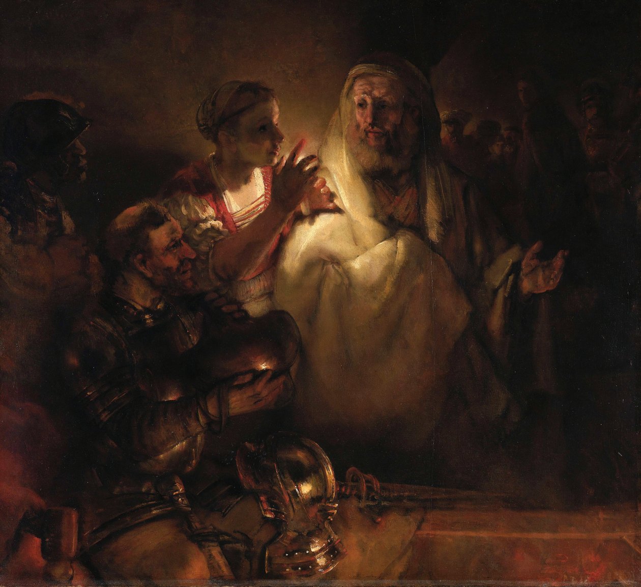 Pyhän Pietarin kieltäminen tekijältä Rembrandt van Rijn