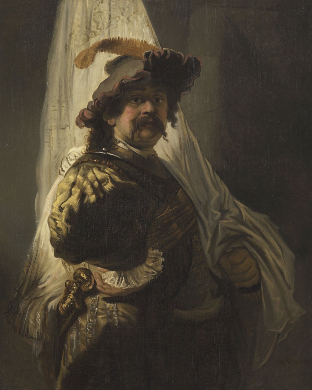 Lippukantaja tekijältä Rembrandt van Rijn