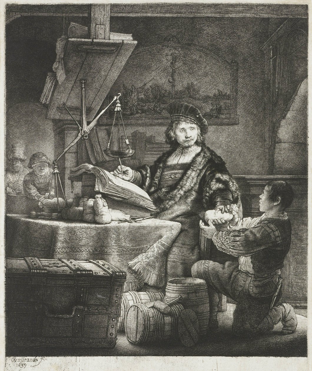 Jan Wtenbogaert, 1639 tekijältä Rembrandt van Rijn
