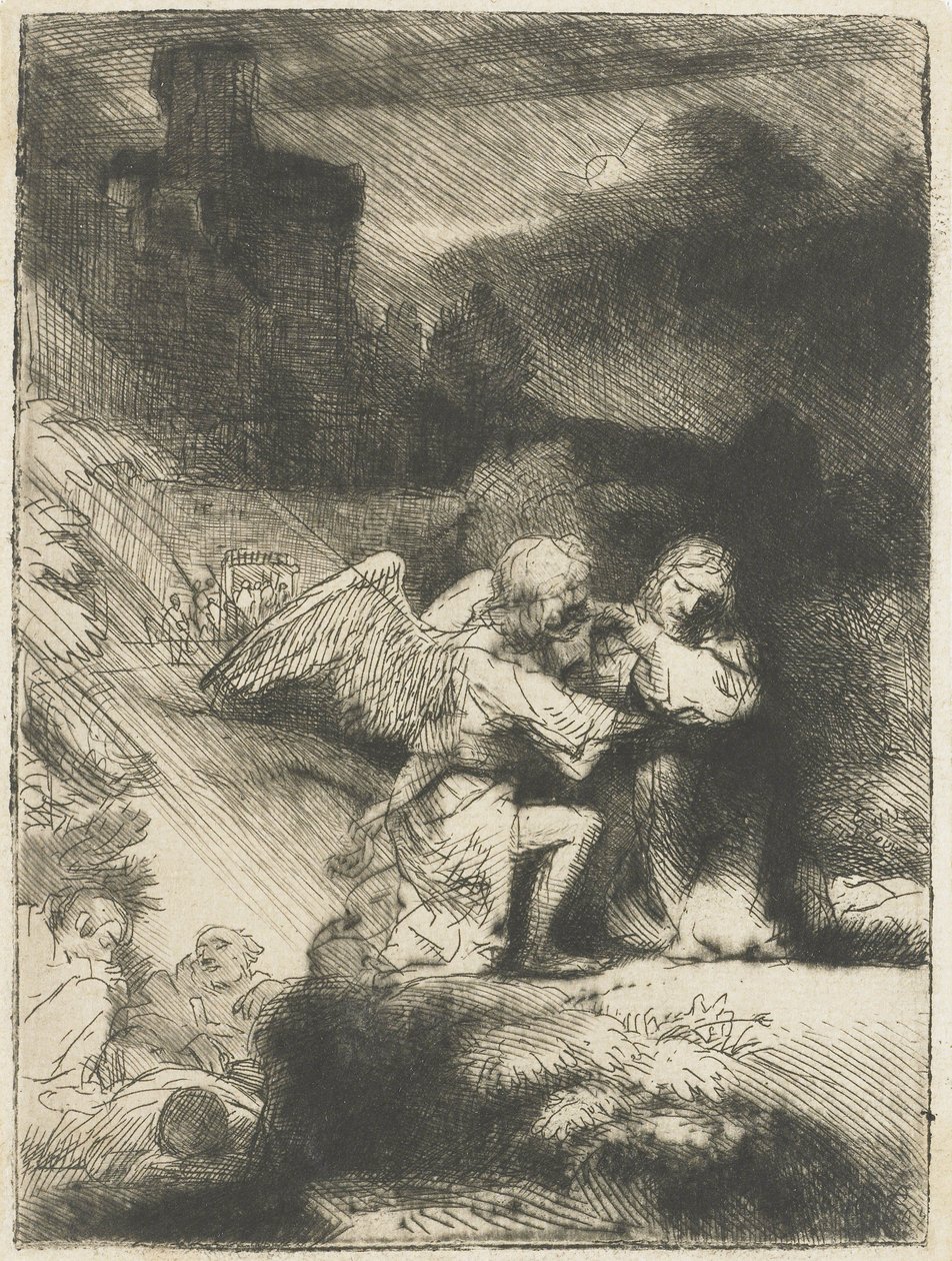 Agony in the Garden, 1655-59 tekijältä Rembrandt van Rijn