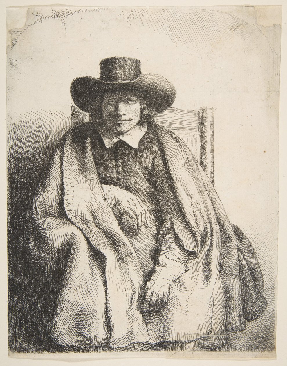 Clement de Jonghe, painotuotteiden myyjä, 1651 tekijältä Rembrandt van Rijn