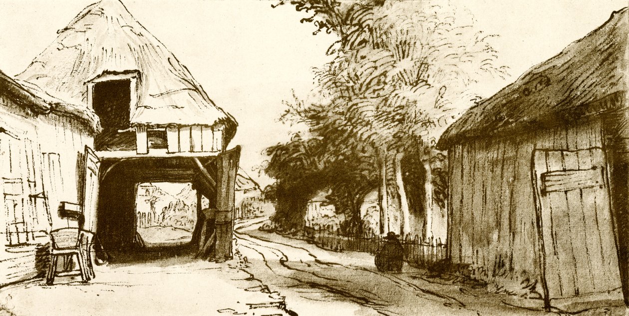 Kylätie ja valmentaja tekijältä Rembrandt van Rijn