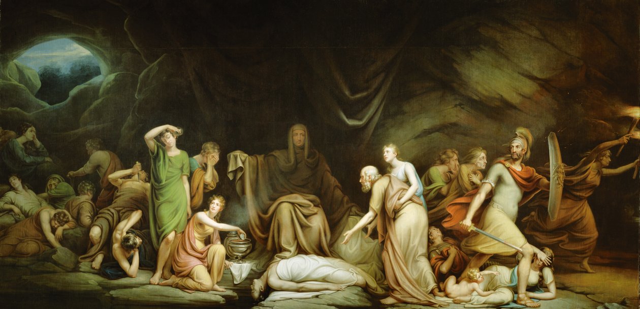 Huonekalut ja erilaiset esineet 1100- ja 1300-luvuilta tekijältä Rembrandt Peale