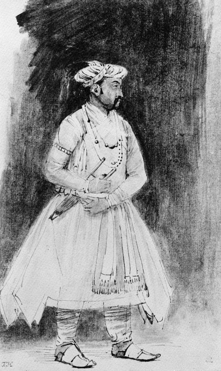 Mughal Nobleman, n. 1659 (kynä, muste ja pesu paperille) tekijältä Rembrandt van Rijn