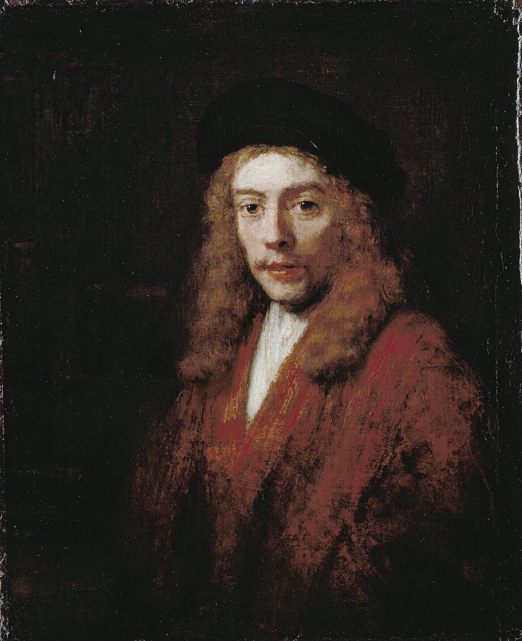 Nuori mies, ehkä taiteilijoiden poika Titus tekijältä Rembrandt van Rijn