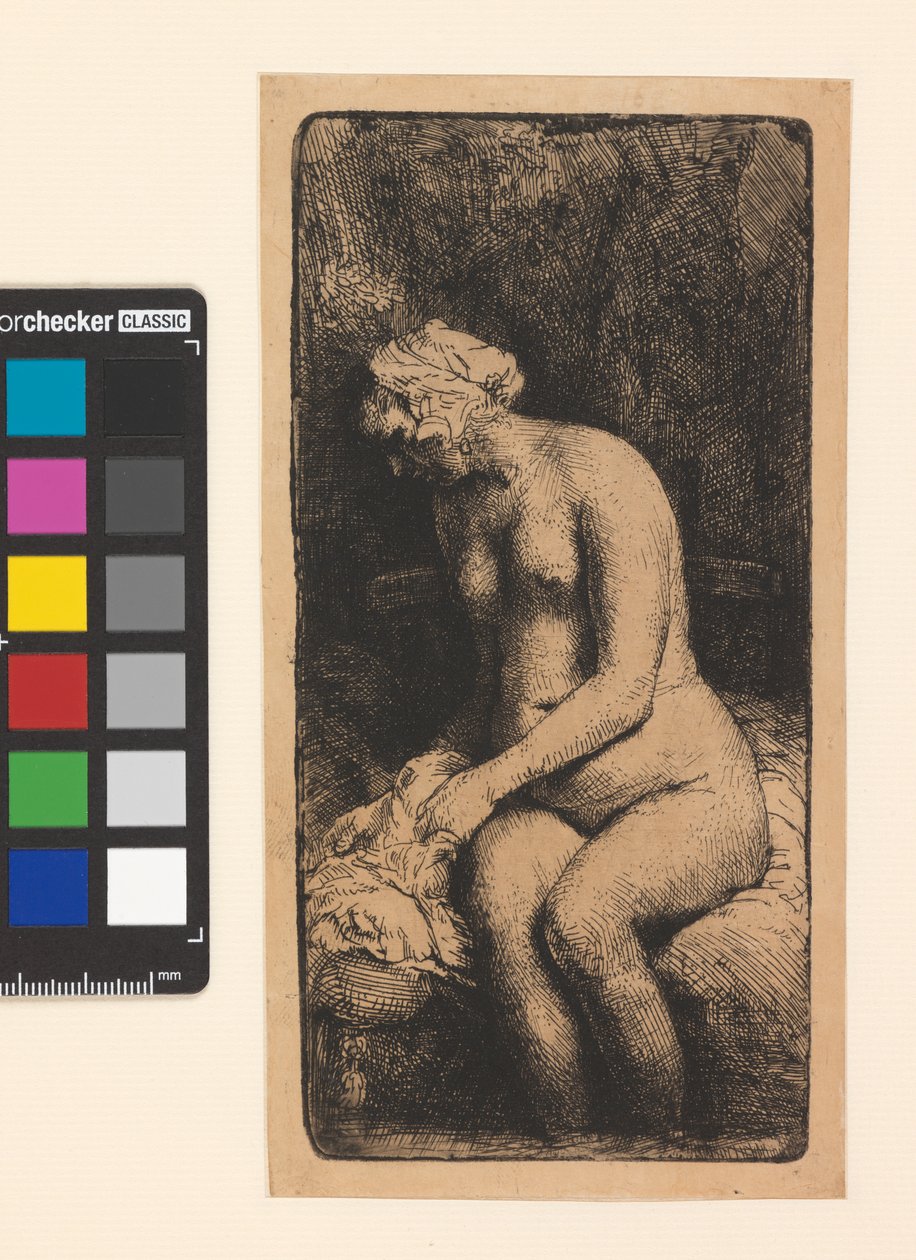 AD.12.39-162 Nainen kylpemässä, 1658 tekijältä Rembrandt van Rijn