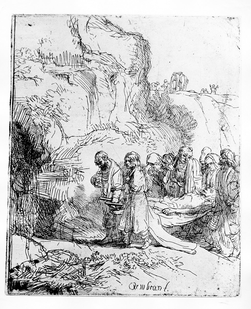 Kristus kantoi haudalle, n.1645 tekijältä Rembrandt van Rijn