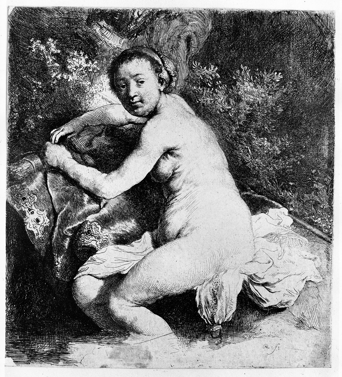 Diana kylvyssä, n. 1631 tekijältä Rembrandt van Rijn