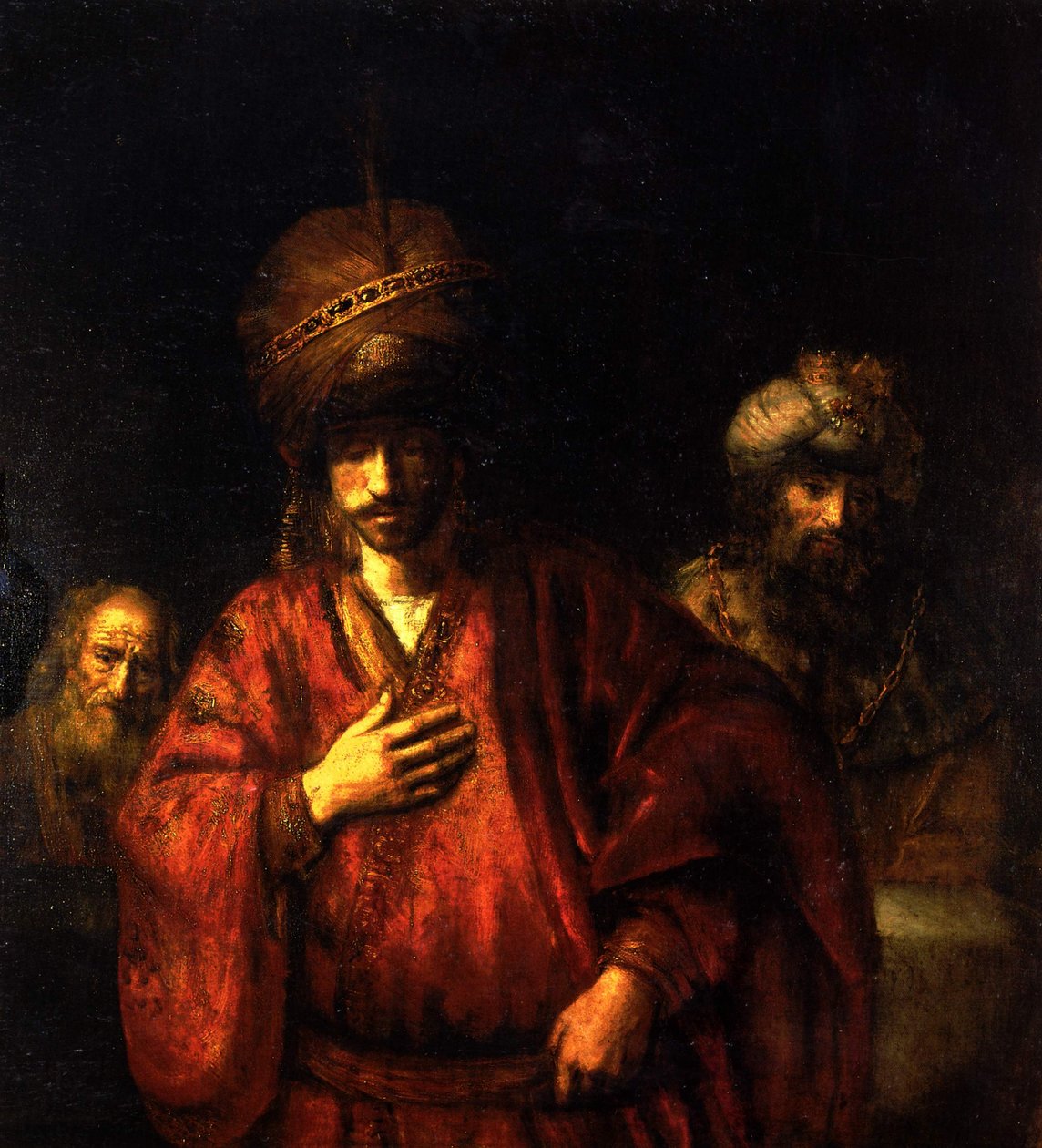 Haman tunnustaa kohtalonsa tekijältä Rembrandt van Rijn