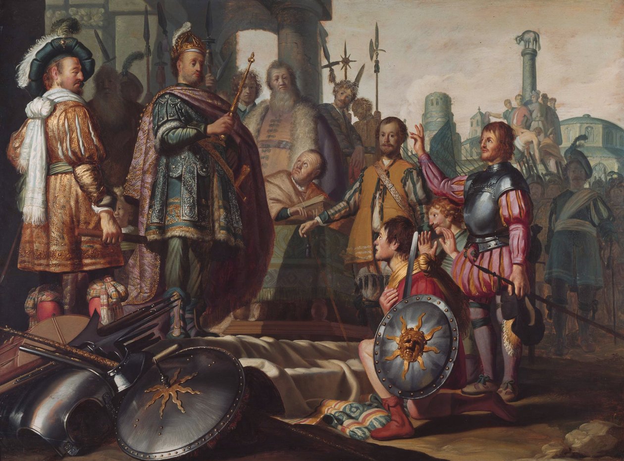 Historiallinen kohtaus tekijältä Rembrandt van Rijn