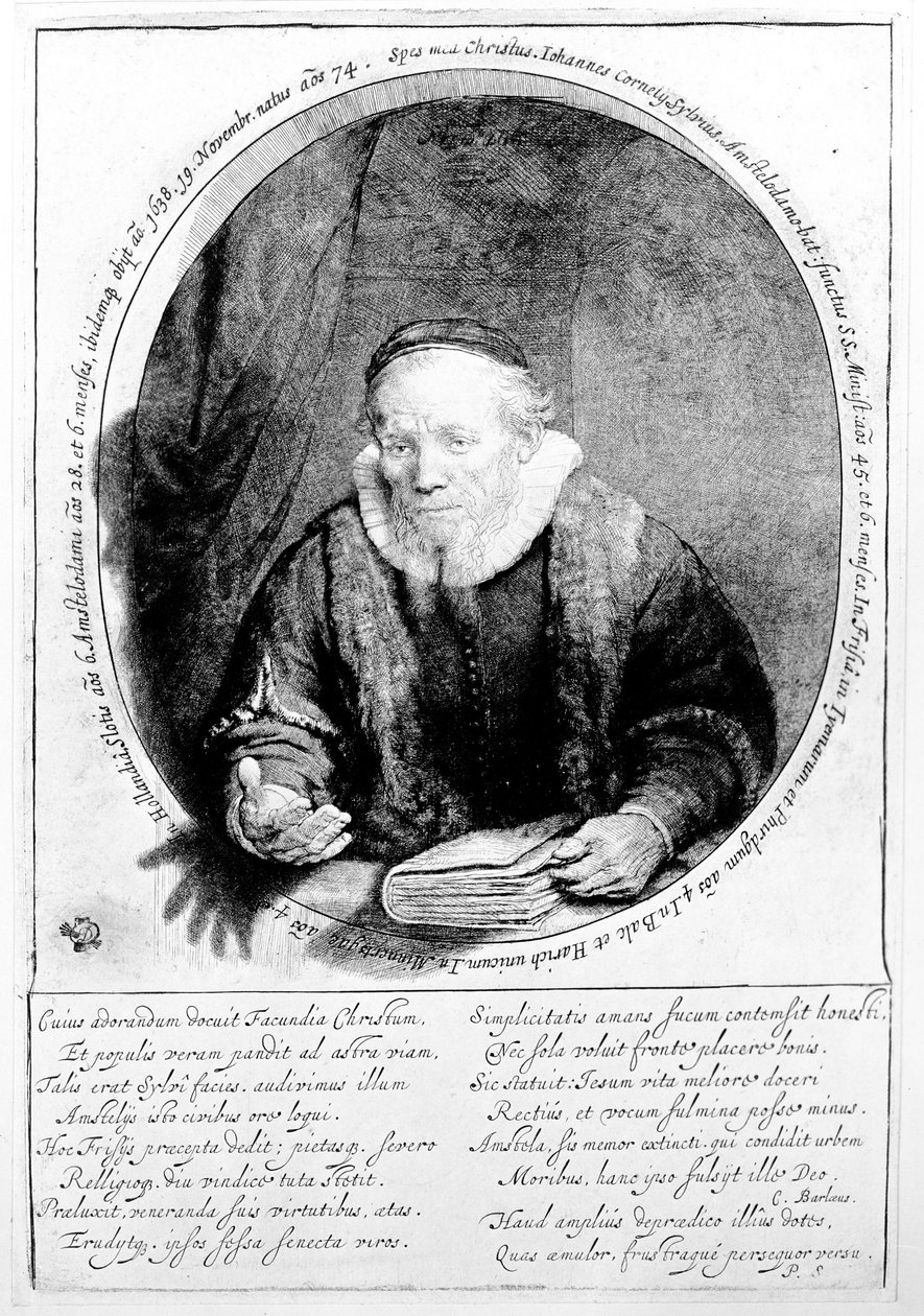 Jan Cornelisz Sylvius, 1646 tekijältä Rembrandt van Rijn