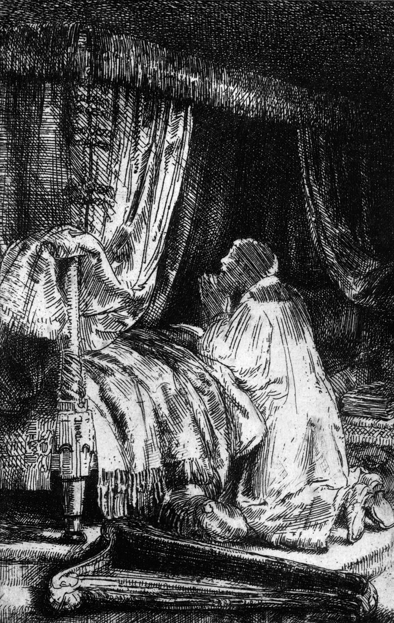 Kuningas Daavid rukouksessa, 1652 tekijältä Rembrandt van Rijn