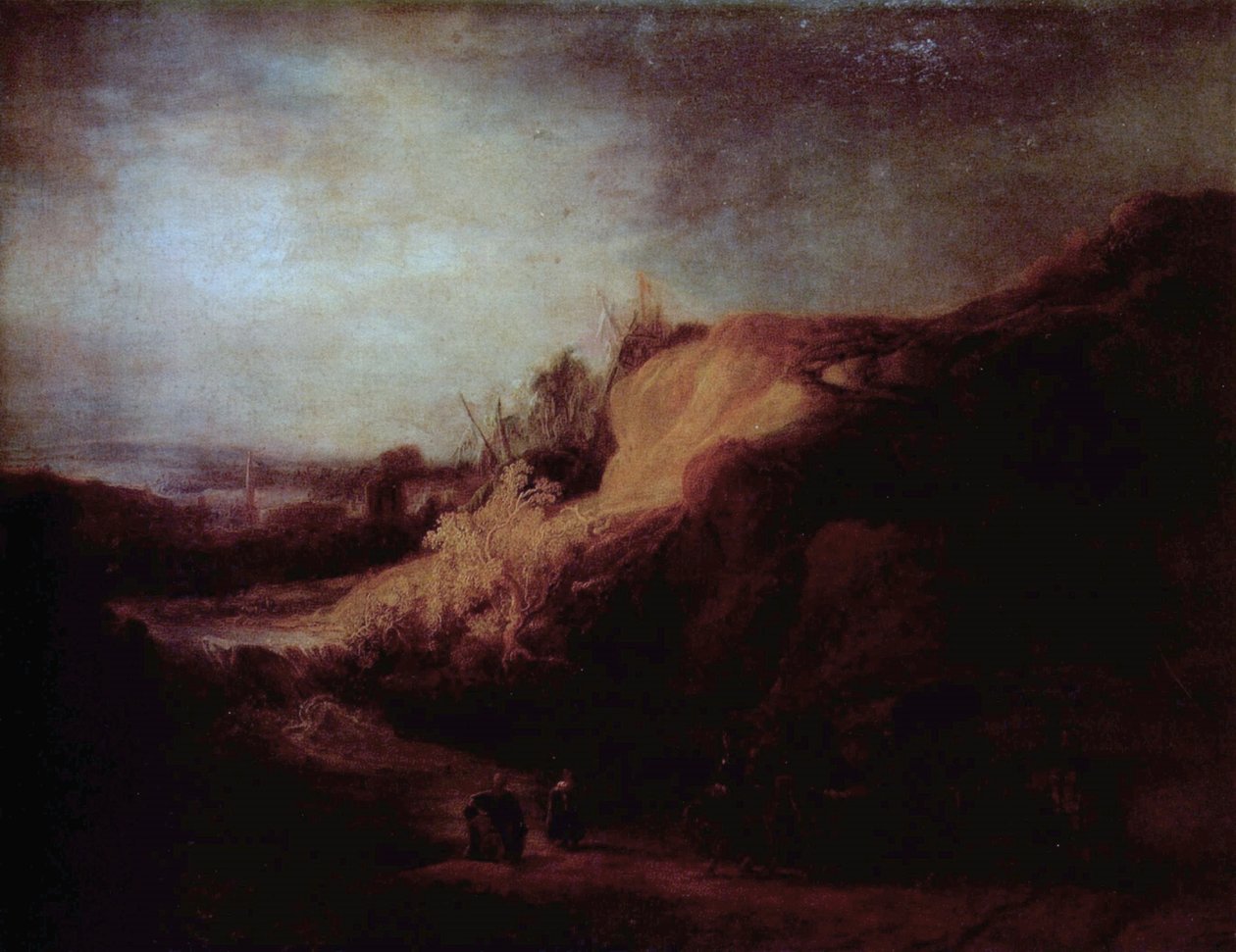 Maisema eunukin kasteen kanssa tekijältä Rembrandt van Rijn