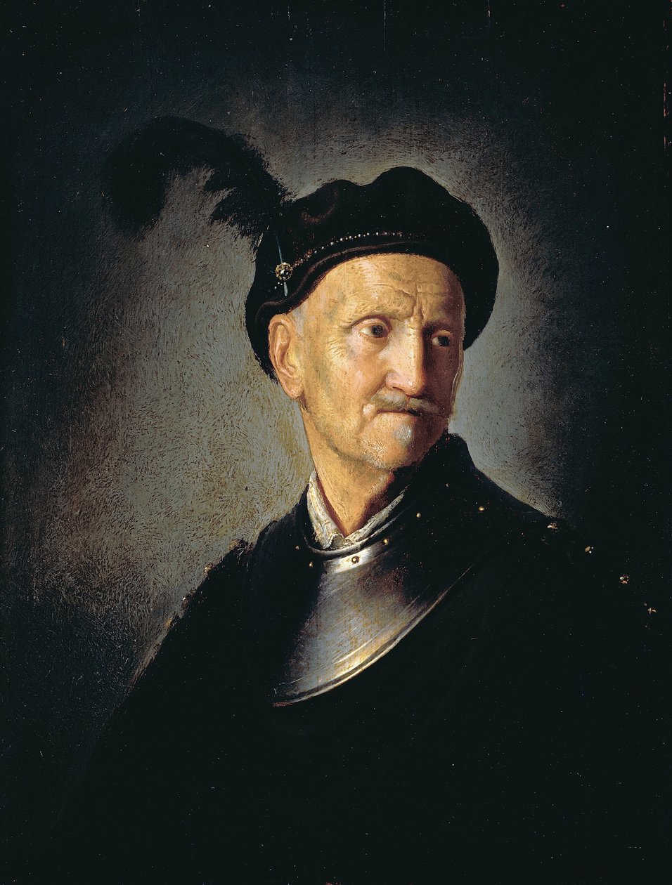 Mies panssarissa tekijältä Rembrandt van Rijn