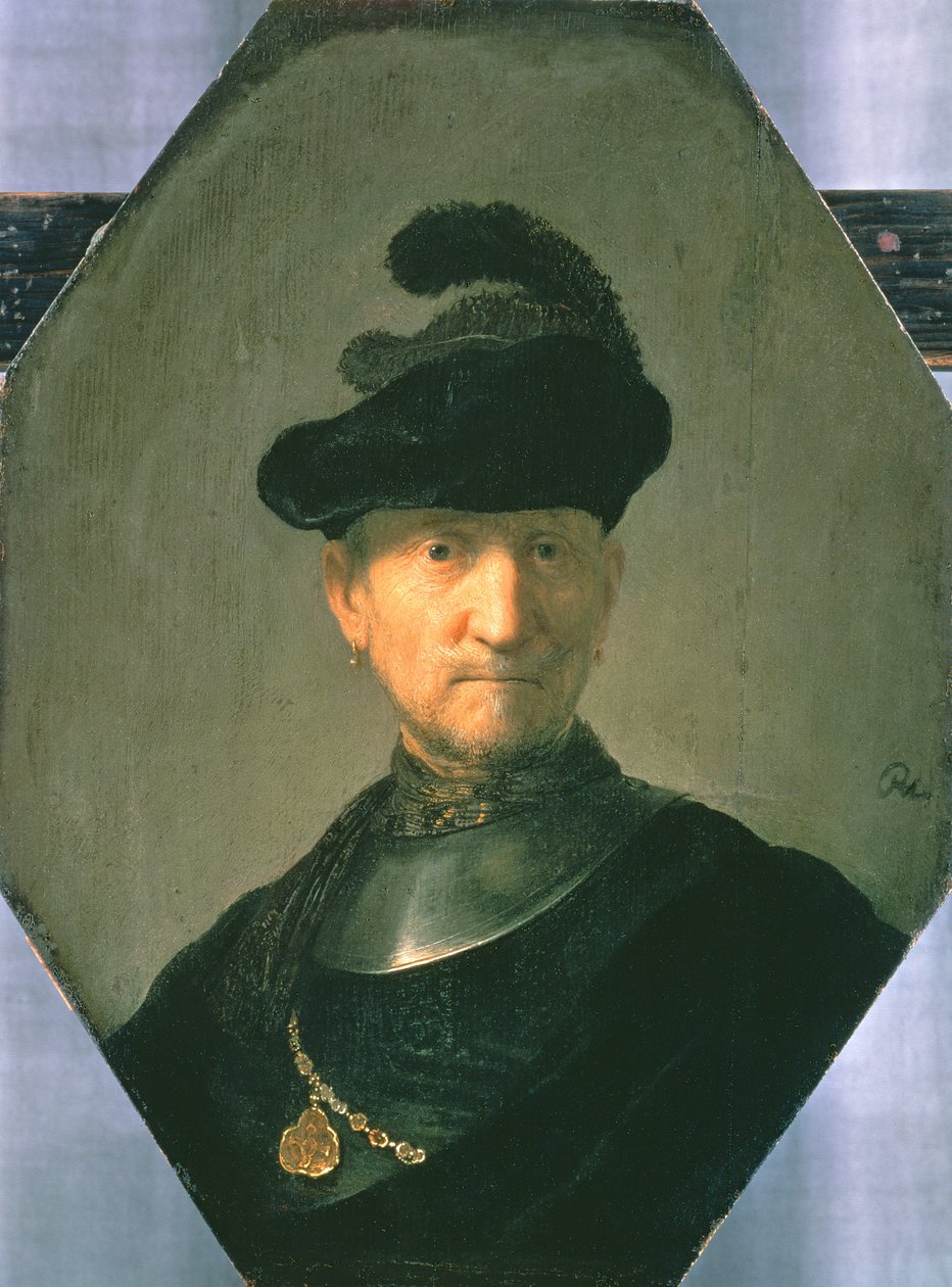 Vanha soturi, 1629 tekijältä Rembrandt van Rijn
