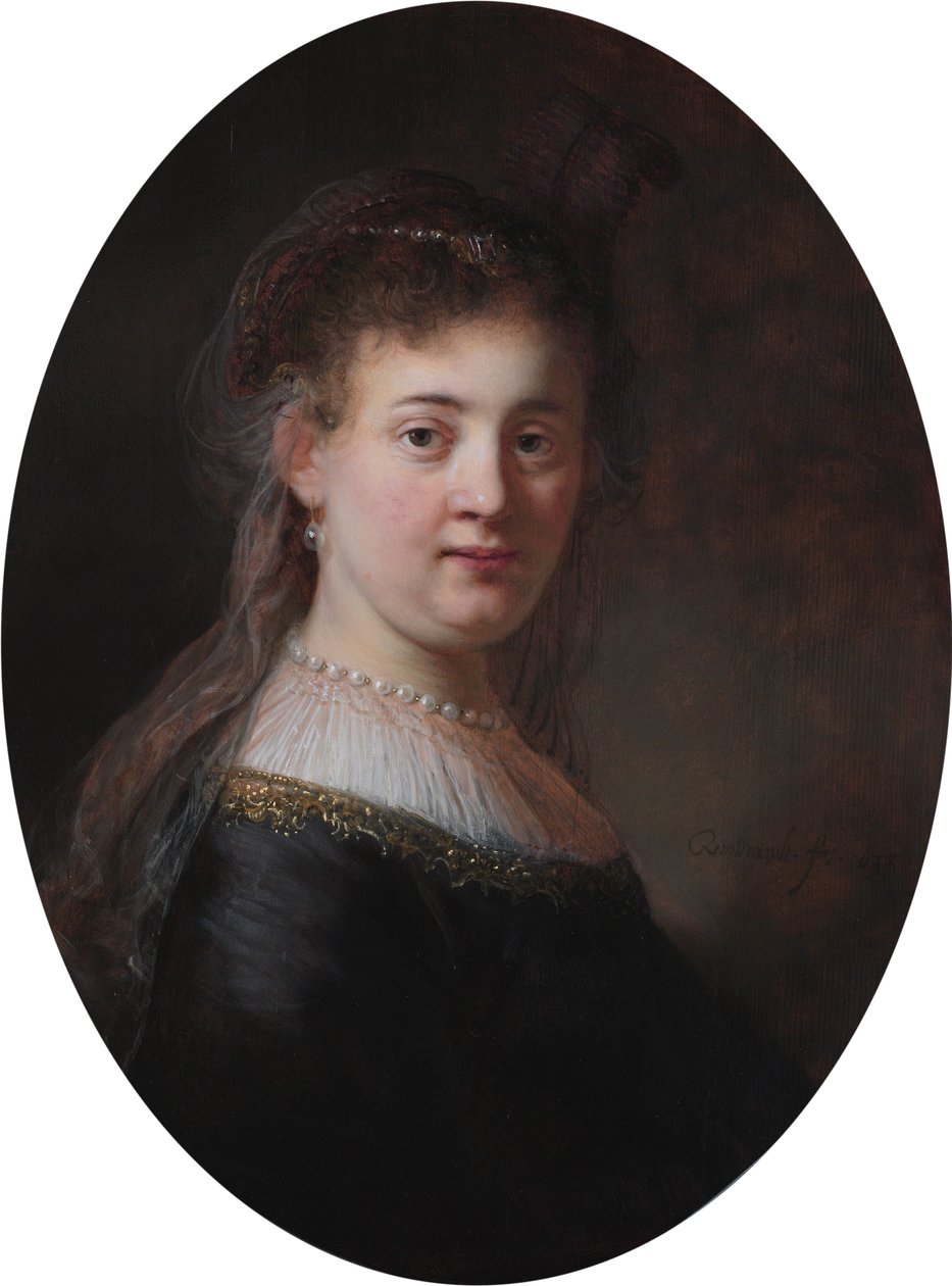 Saskia van Uylenburghin muotokuva tekijältä Rembrandt van Rijn