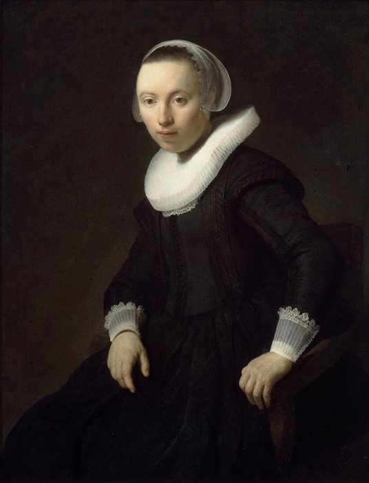 Muotokuva istuvasta naisesta tekijältä Rembrandt van Rijn