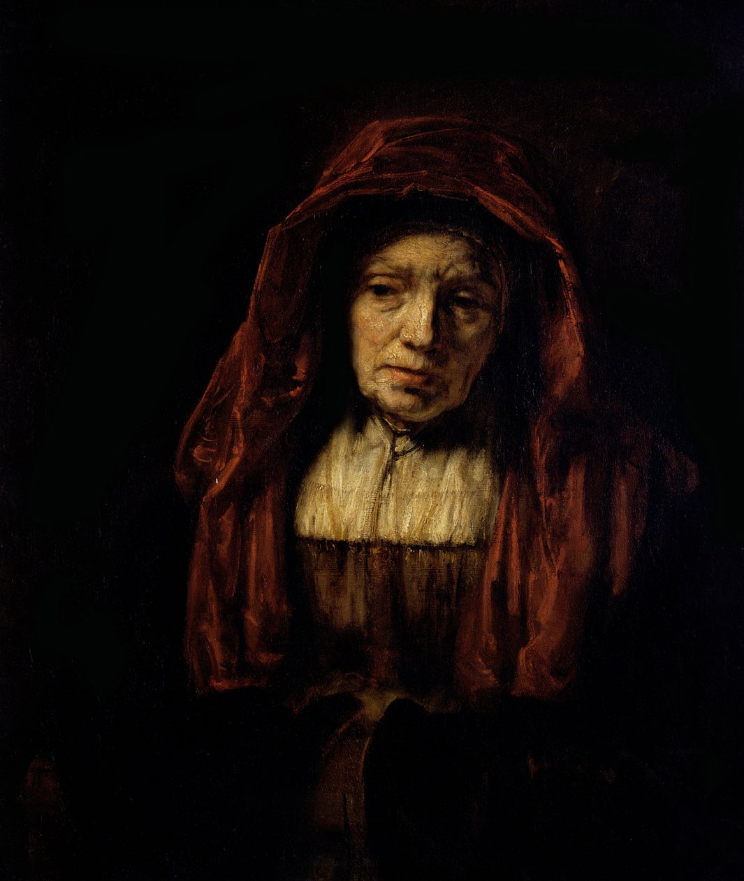 Vanhan naisen muotokuva tekijältä Rembrandt van Rijn