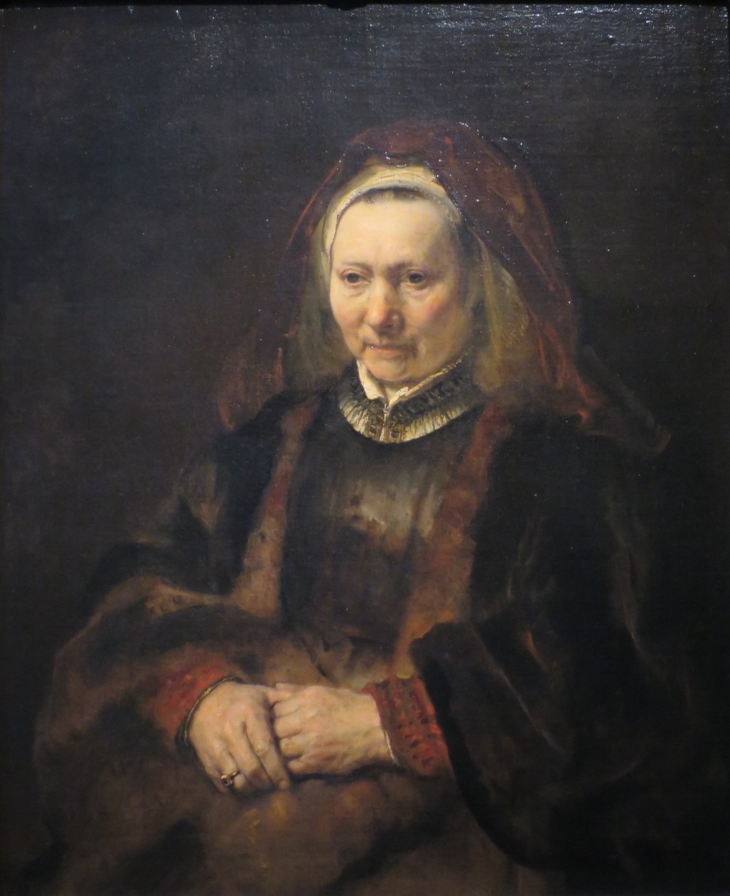 Vanhan naisen muotokuva tekijältä Rembrandt van Rijn