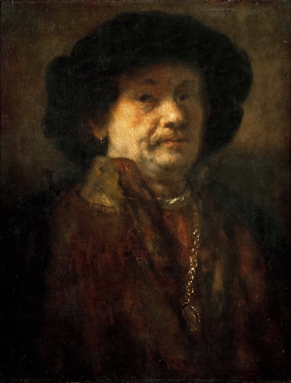 Portret van Rembrandt van Rijn tekijältä Rembrandt van Rijn