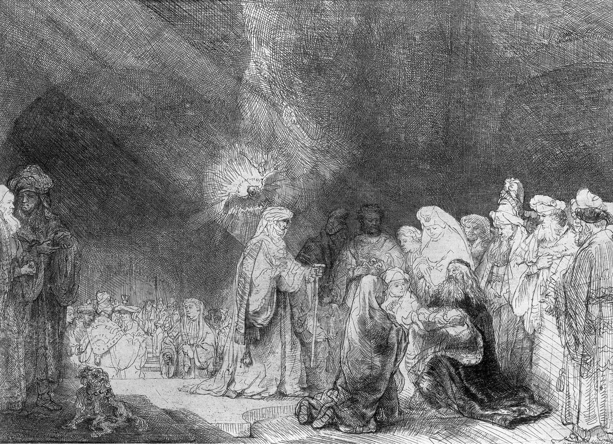 Esittely temppelissä tekijältä Rembrandt van Rijn