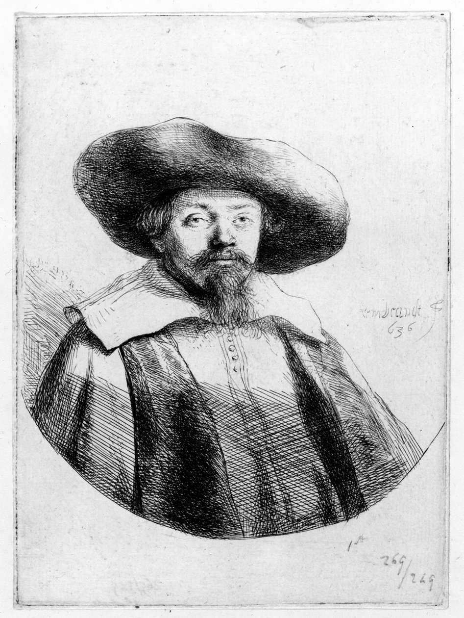 Samuel Manasseh Ben Israel, 1636 finn tekijältä Rembrandt van Rijn