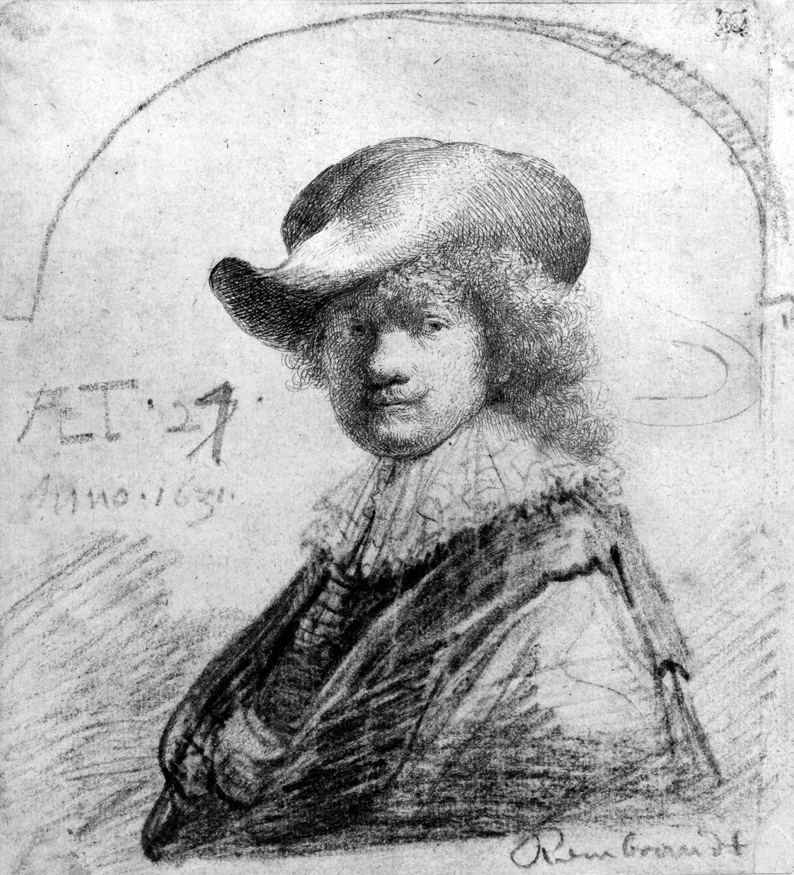 Omakuva, n. 1633 tekijältä Rembrandt van Rijn