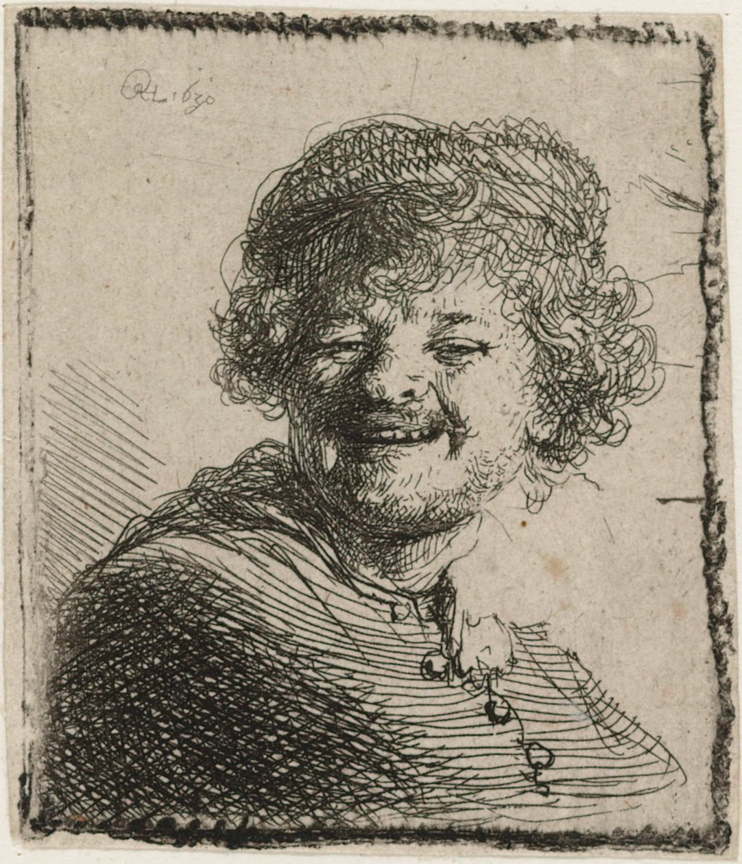 Omakuva korkissa tekijältä Rembrandt van Rijn