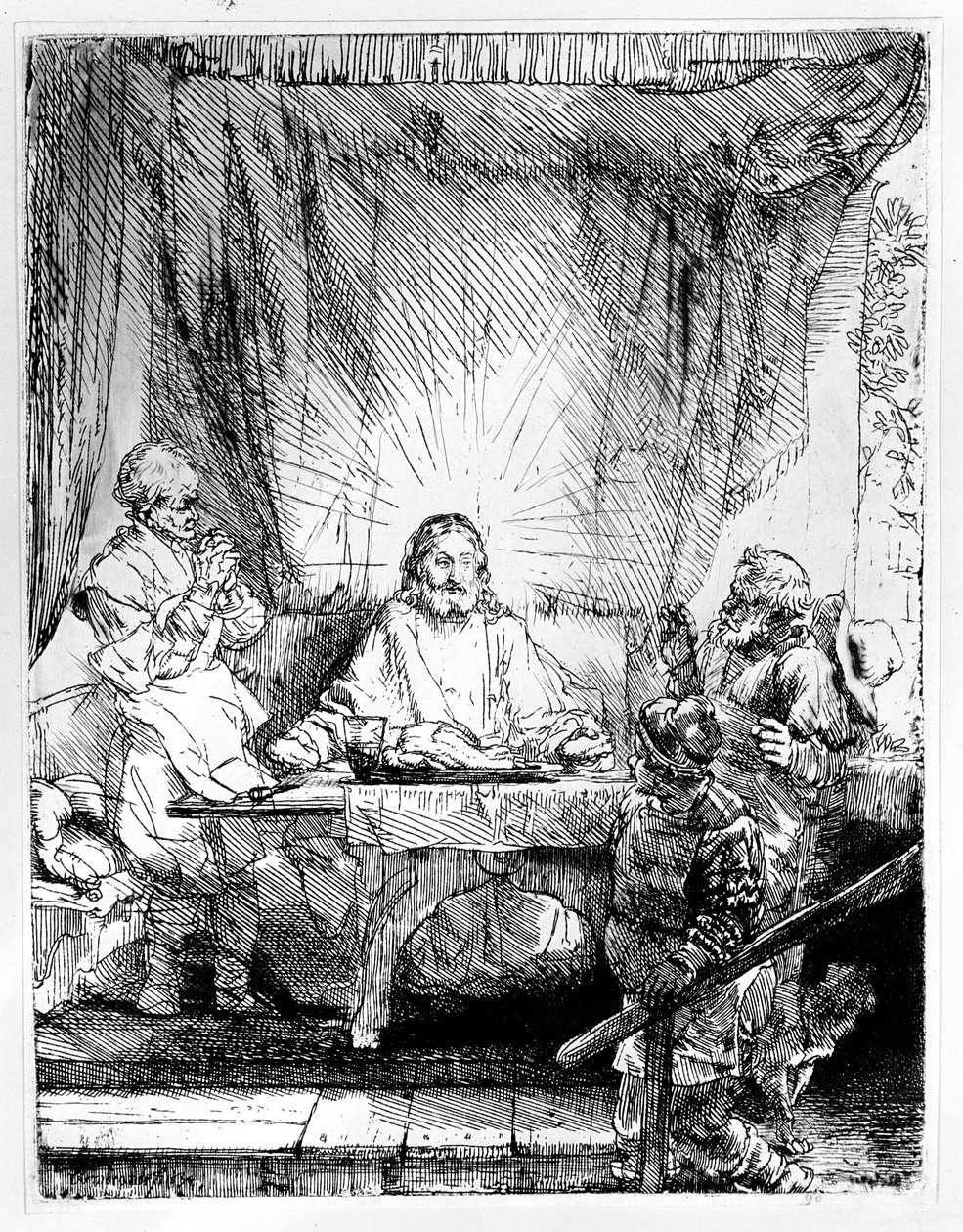 Illallinen Emmauksessa 1654 tekijältä Rembrandt van Rijn