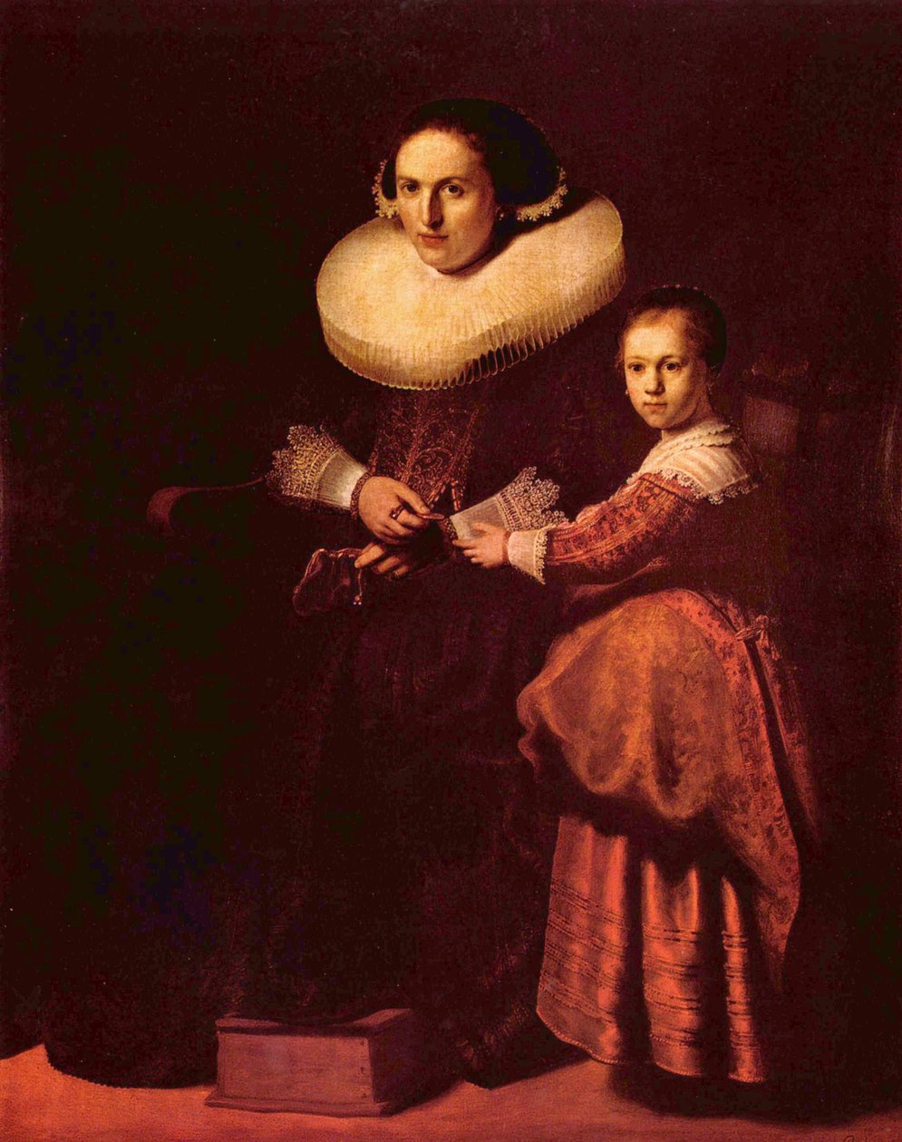 Susanna van Collen ja hänen tyttärensä Anna tekijältä Rembrandt van Rijn