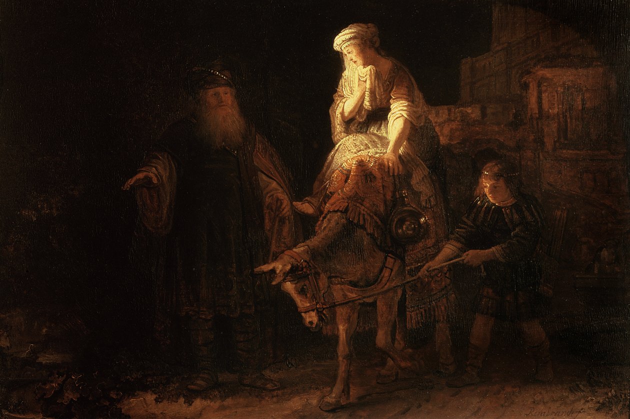 Shemanilaisen vaimon lähtö tekijältä Rembrandt van Rijn