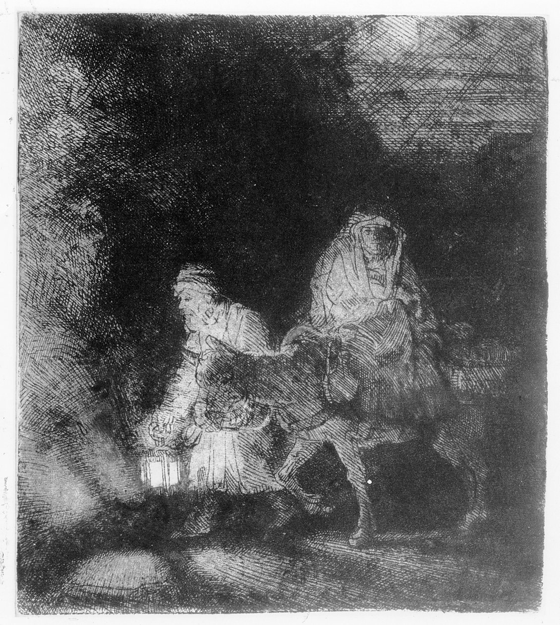 Lento Egyptiin, 1651 tekijältä Rembrandt van Rijn