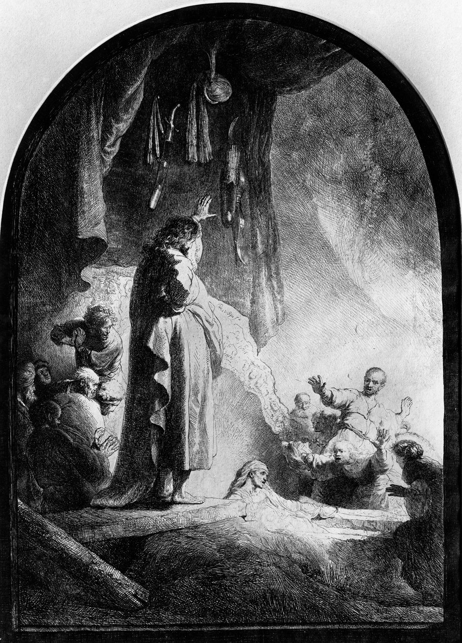 Suuri Lasaruksen ylösnousemus tekijältä Rembrandt van Rijn
