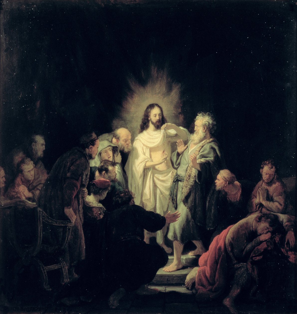 St. Thomasin uskomattomuus tekijältä Rembrandt van Rijn