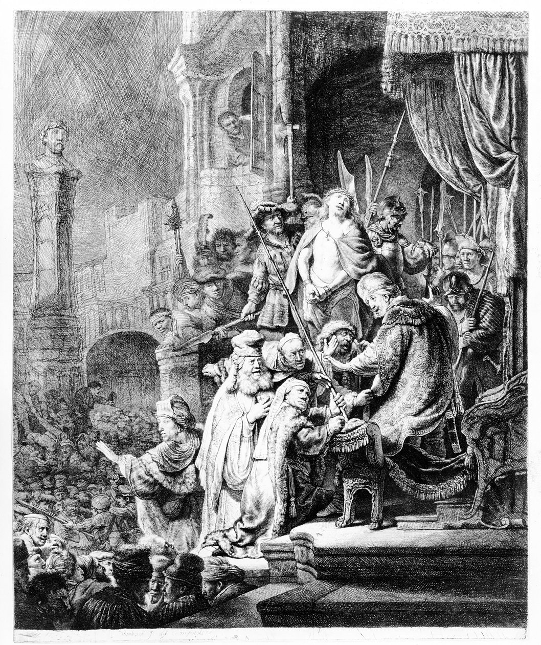 Kristuksen tuomio, n. 1636 tekijältä Rembrandt van Rijn