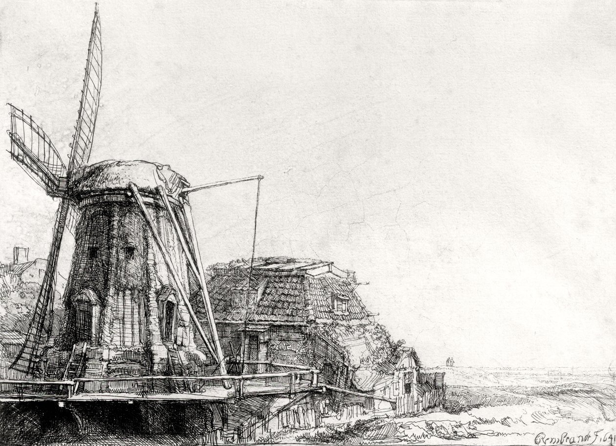 Mylly, 1641 tekijältä Rembrandt van Rijn