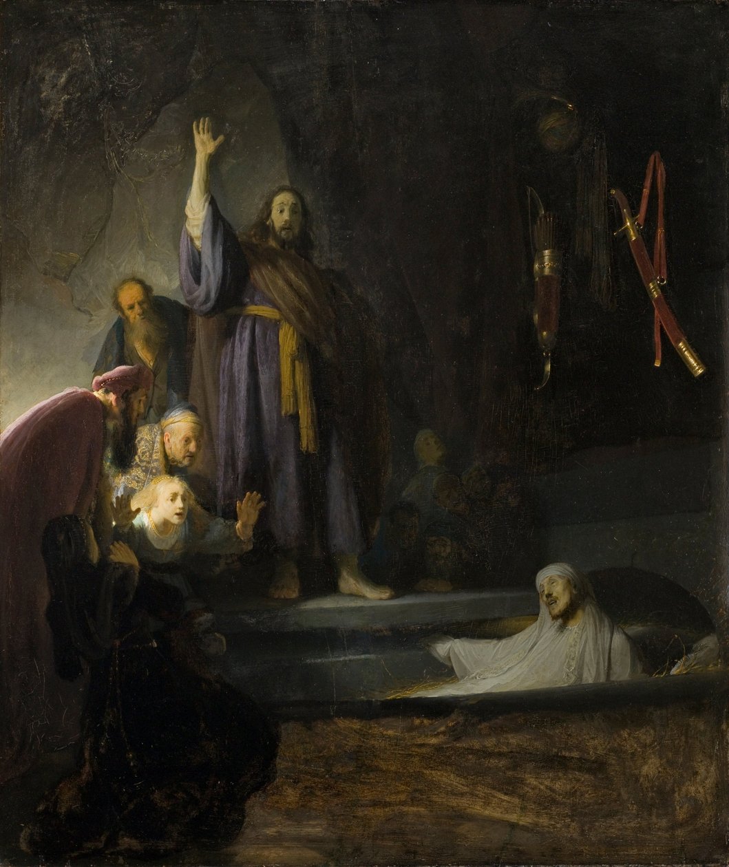 Lasaruksen herättäminen tekijältä Rembrandt van Rijn