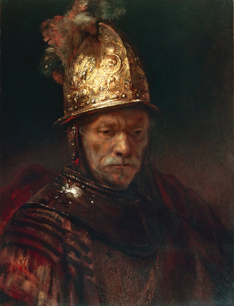 Mies kultaisella kypärällä tekijältä Rembrandt Harmensz. van Rijn (circle of)