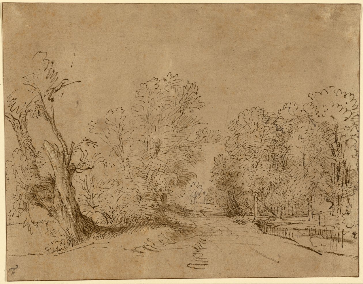 Metsäinen tie tekijältä Rembrandt Harmensz. van Rijn