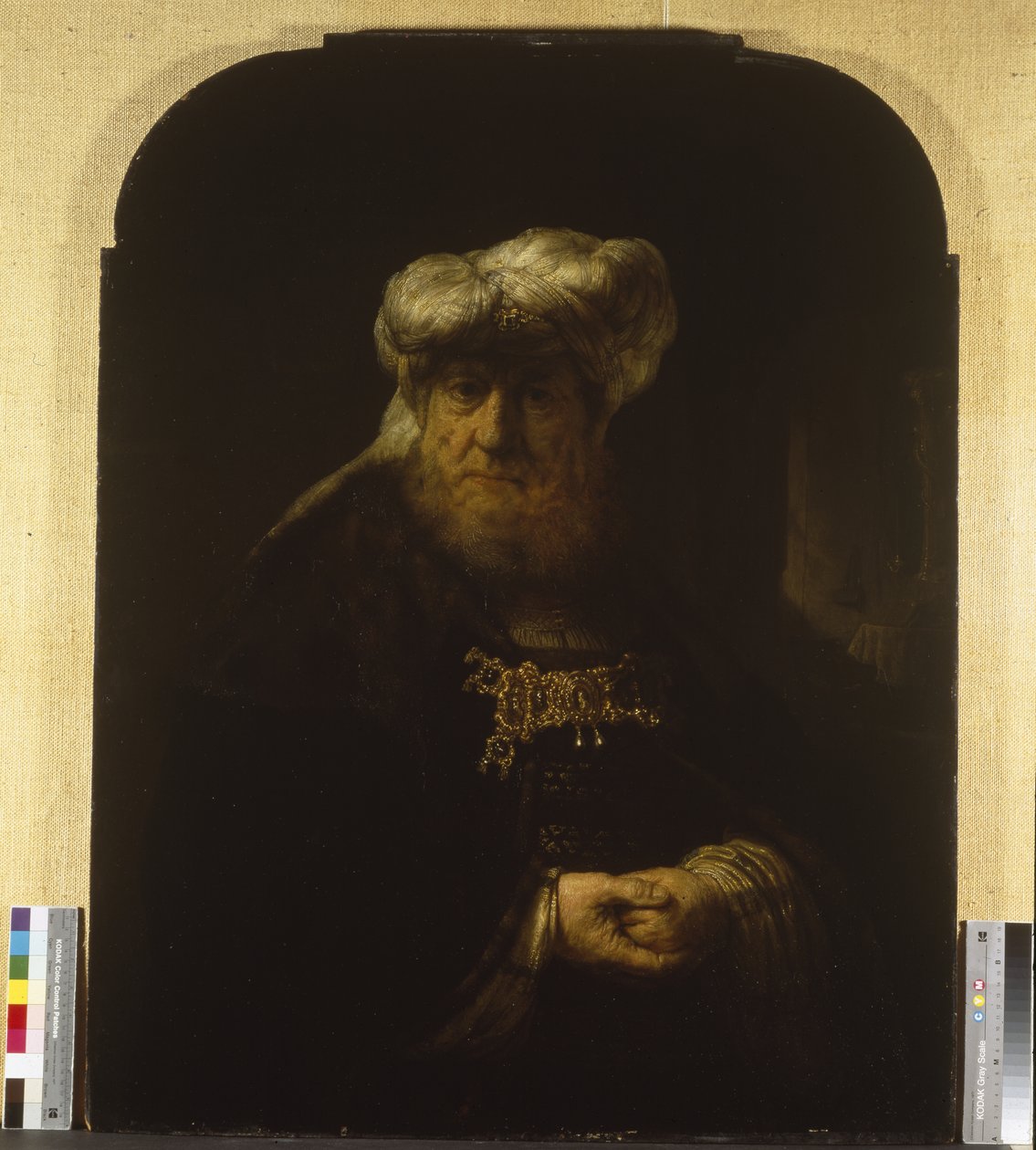 Mies itämaisessa asussa, noin 1639 (öljy puulevylle) tekijältä Rembrandt Harmensz. van Rijn