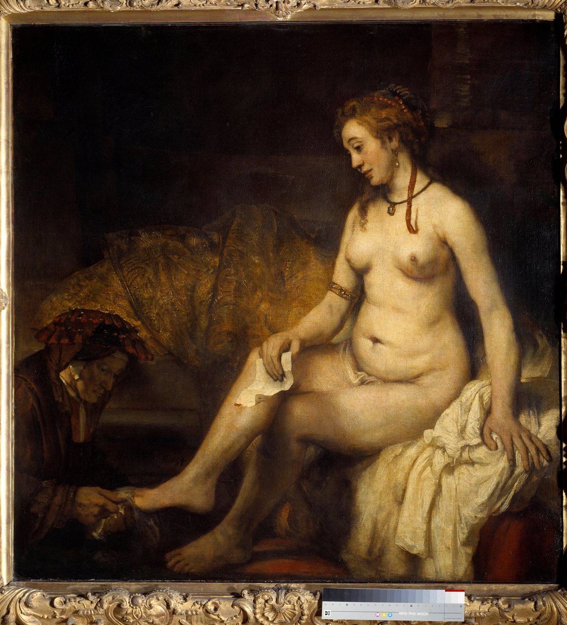 Bathsheba kylvyssä tekijältä Rembrandt Harmensz. van Rijn
