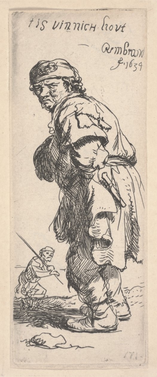 Kerjäläinen puhuu tekijältä Rembrandt van Rijn