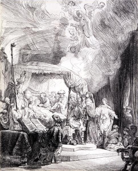 Neitsyen kuolema (kynä ja muste paperille) tekijältä Rembrandt Harmensz. van Rijn