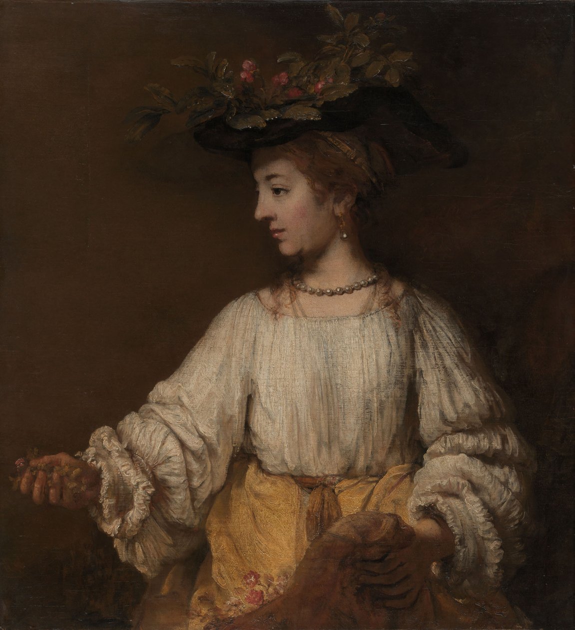Flora, n. 1654 (öljy kankaalle) tekijältä Rembrandt van Rijn