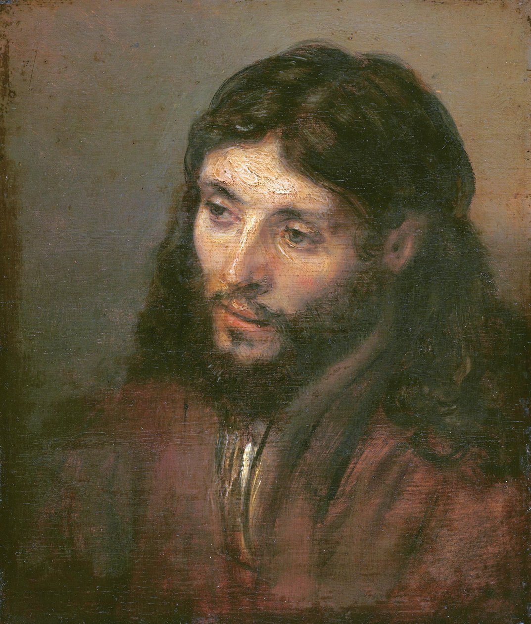 Kristuksen pää, n. 1648 (öljy kankaalle) tekijältä Rembrandt van Rijn