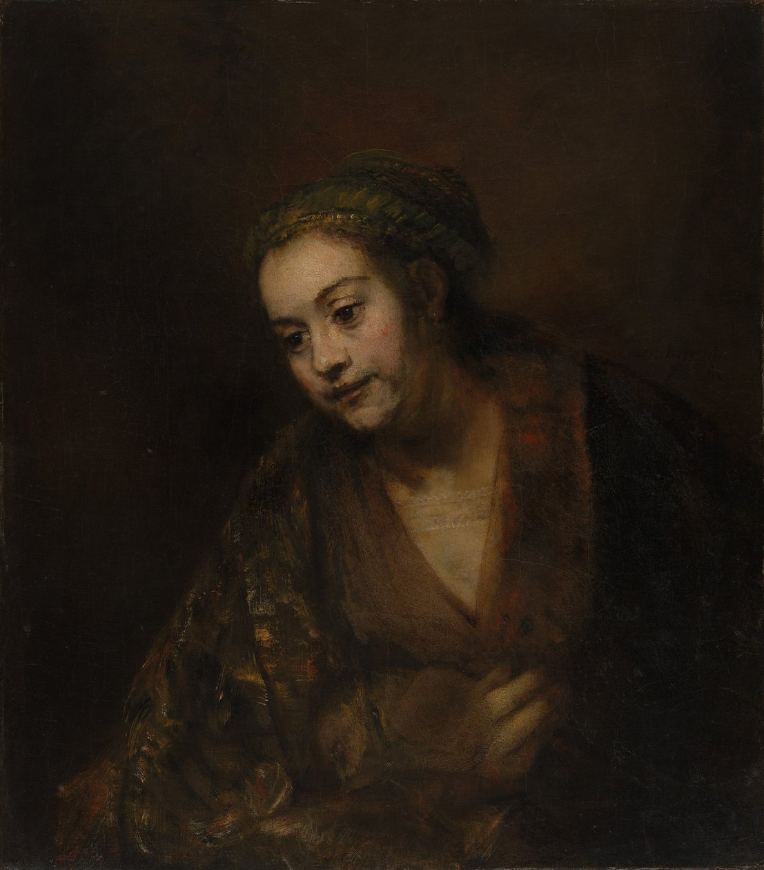 Hendrickje Stoffels, n. 1650 (öljy kankaalle) tekijältä Rembrandt van Rijn
